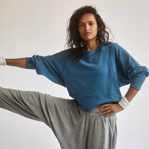 NWT Free People Where The Wind Blows Blue Sweater